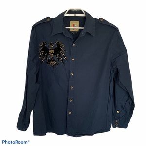 Men's 7th and 38 Blue Long Sleeve Shirt Size XL